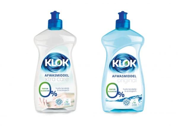 klok afwasmiddel original en xtra care - 0% xtra care